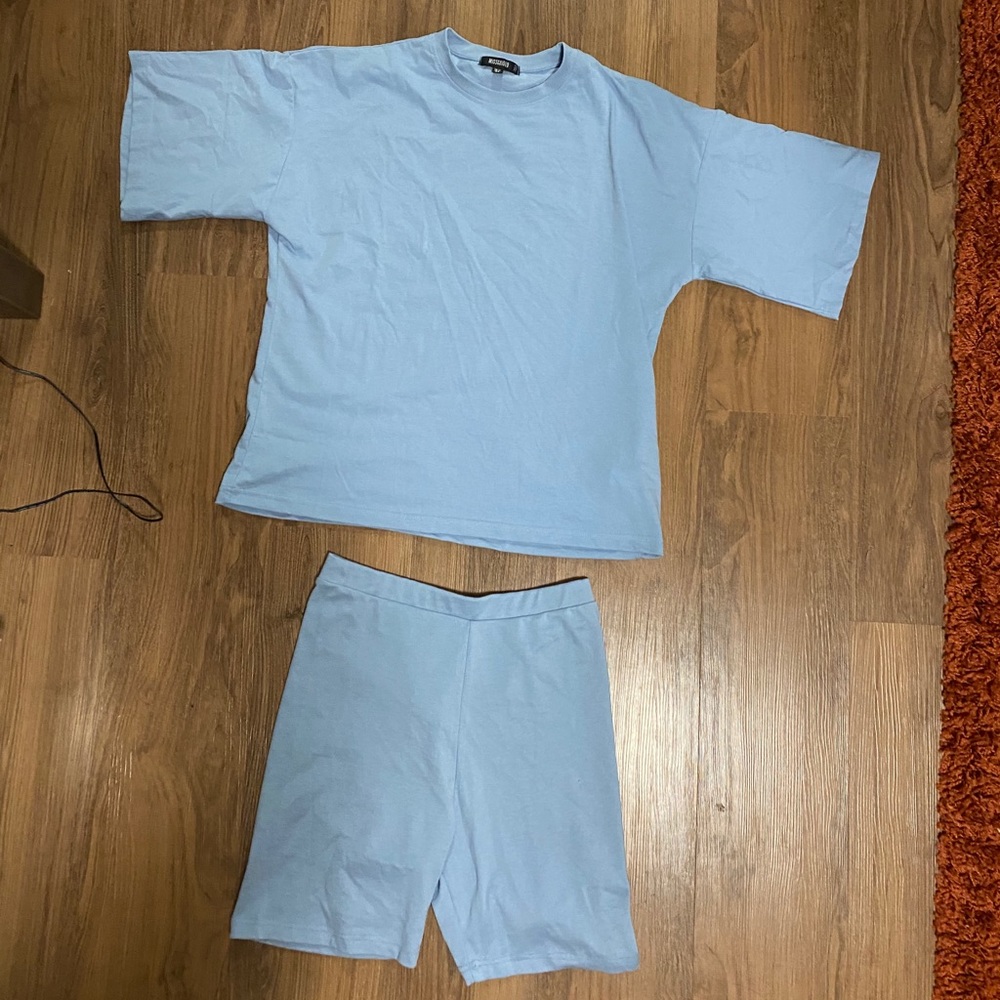 T shirt and bike shorts matching set